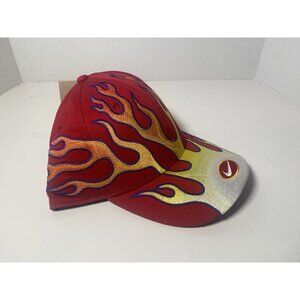 Nike Club Flame Cap Structured OG Air Max Red Yellow Flames Mens M/L Hat New